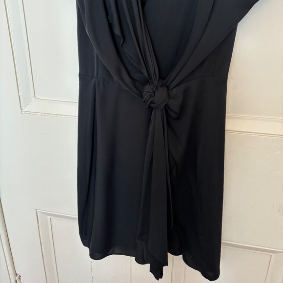 DIANE von FURSTENBERG SILK WRAP DRESS SIZE 8 BLACK - Picture 7 of 8